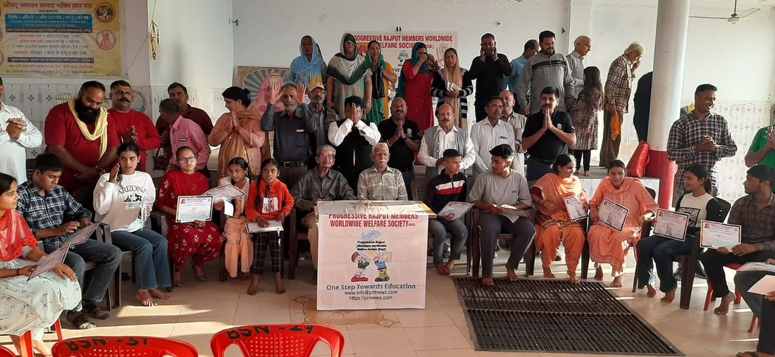 Members and families at a community event