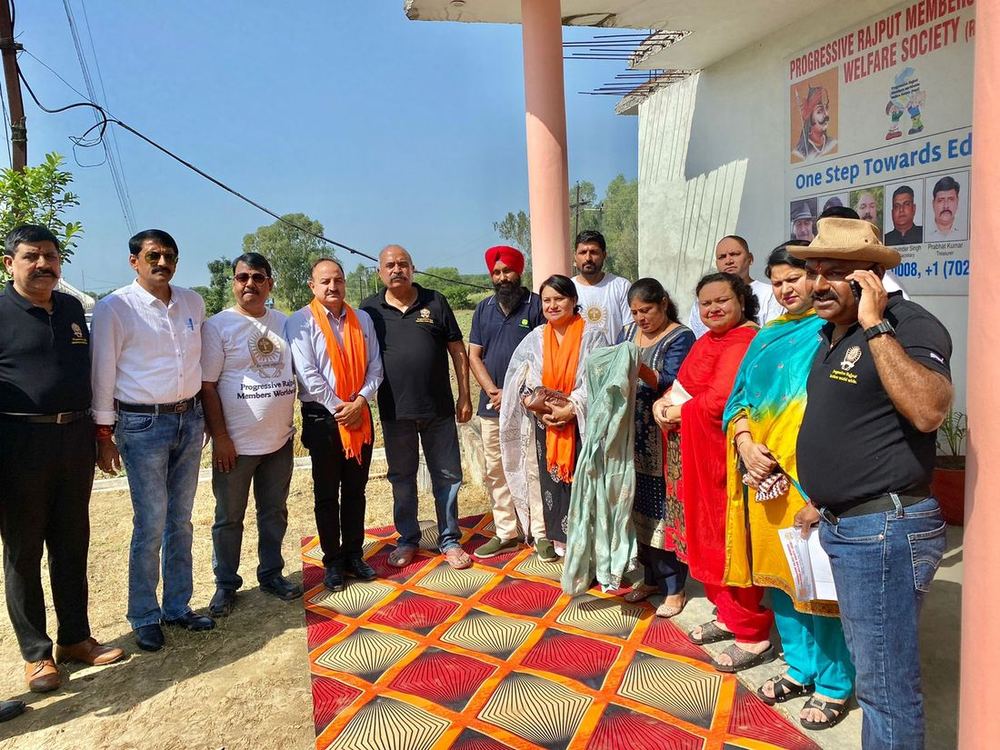 Village gathering in the Hoshiarpur district