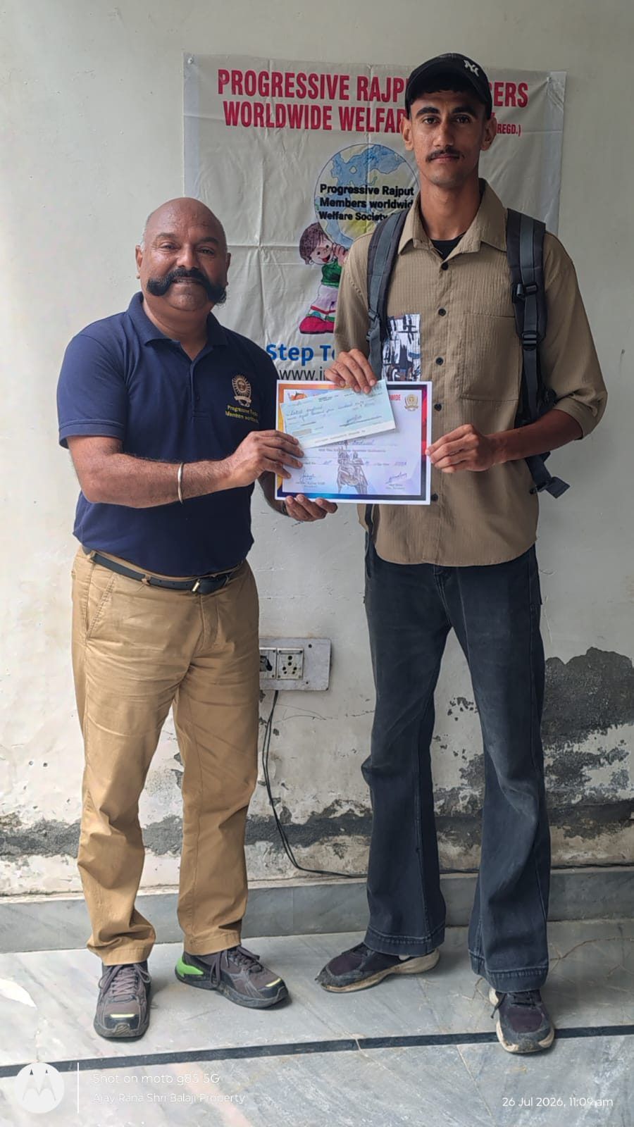 A student receiving support for the school year